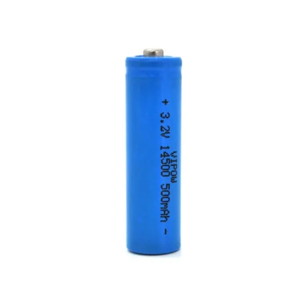 Аккумулятор Vipow 14500 LiFePO4 AA 500mAh 3.2V TipTop IFR14500