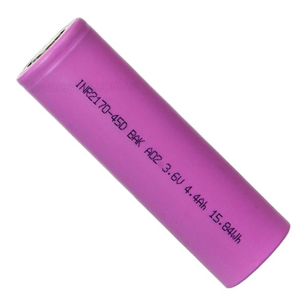 Аккумулятор BAK INR2170-45D, 4500mAh, 30A/60A, Li-ion 3.6V