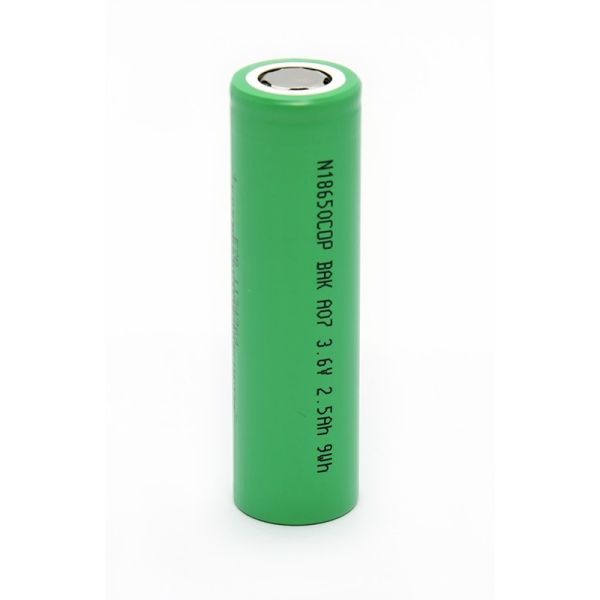 Аккумулятор BAK N18650COP 2500 mAh, 30A, Li-ion 3.6V