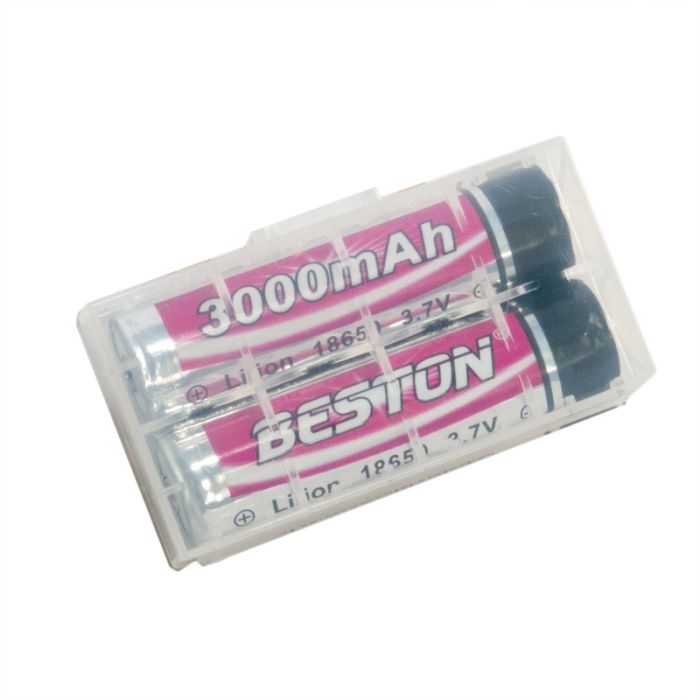 Аккумулятор Beston 18650 3000mAh Li-ion с защитой (Protected), 2 шт. в кейсе