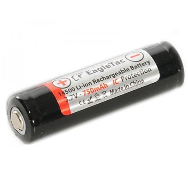 Аккумулятор EagTac 14500 750 mAh Li-ion с защитой (Protected)