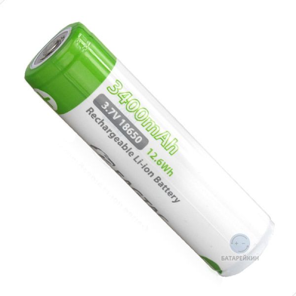 Аккумулятор EagTac 18650 3400 mAh Li-ion с защитой (Protected)