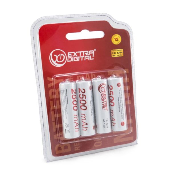 Аккумулятор Extradigital AA 2500 mAh, 4шт./уп. (AAE1834)
