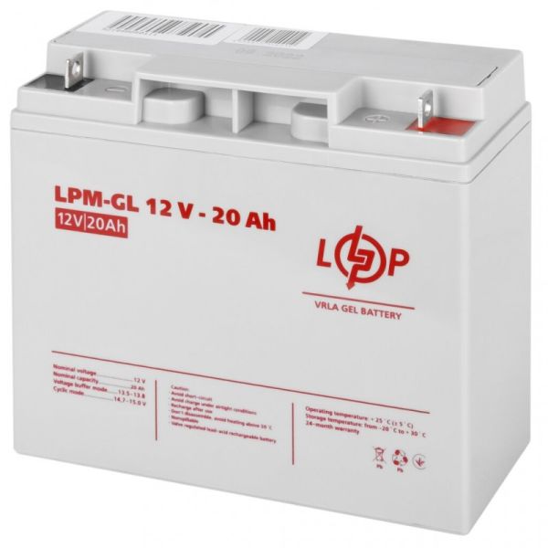 Аккумулятор гелевый LogicPower LPM-GL 12V - 20 Ah