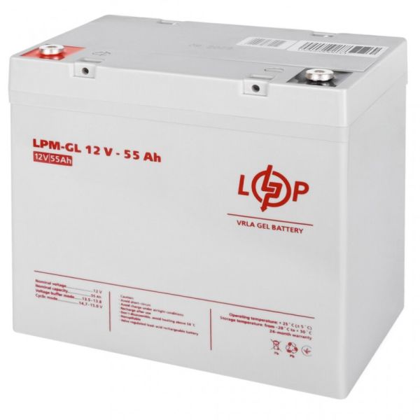 Аккумулятор гелевый LogicPower LPM-GL 12V - 55 Ah