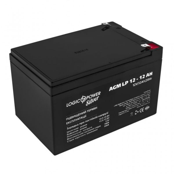 Аккумулятор LogicPower AGM LP 12V - 12 Ah Silver