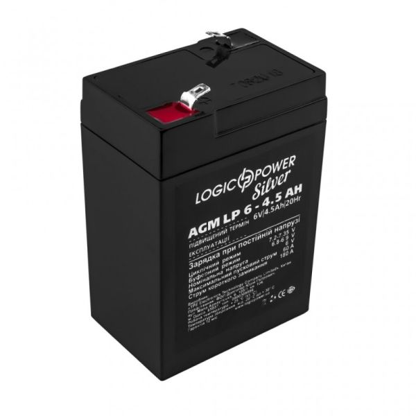 Аккумулятор LogicPower AGM LP 6V - 4.5 Ah Silver