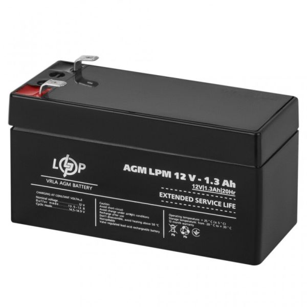 Аккумулятор LogicPower AGM LPM 12V - 1.3 Ah