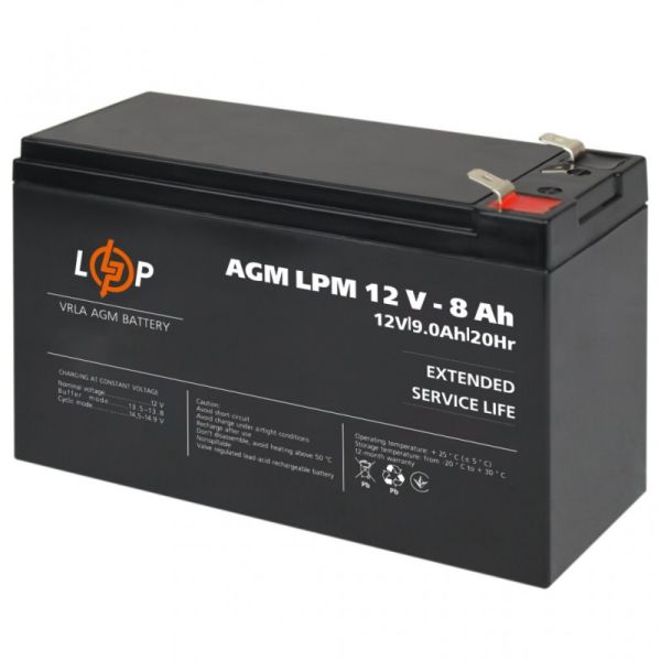 Аккумулятор LogicPower AGM LPM 12V - 8 Ah