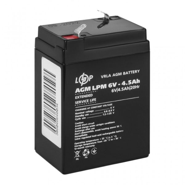 Аккумулятор LogicPower AGM LPM 6V - 4.5 Ah