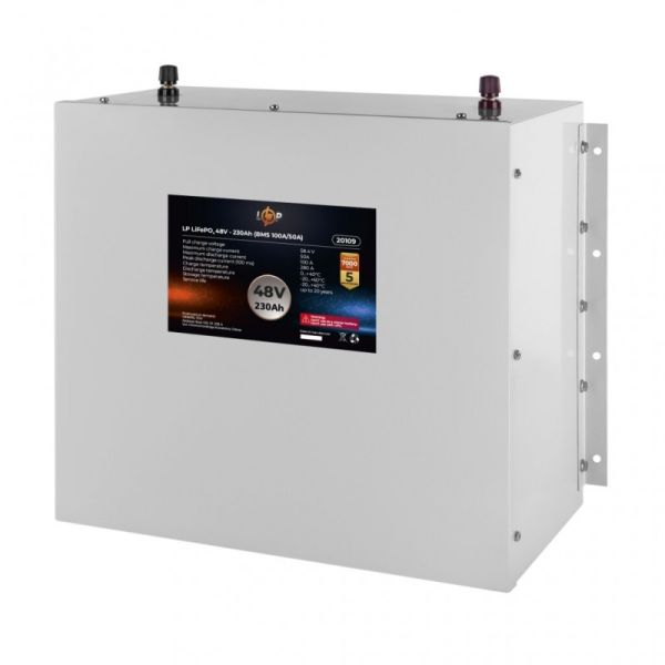 Аккумулятор LogicPower LP LiFePO4 48V (51,2V) - 230 Ah (11776Wh) (BMS 100A/50A) металлл