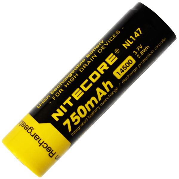 Аккумулятор Nitecore NL147 14500 750 mAh Li-ion 3,7V с защитой (Protected)