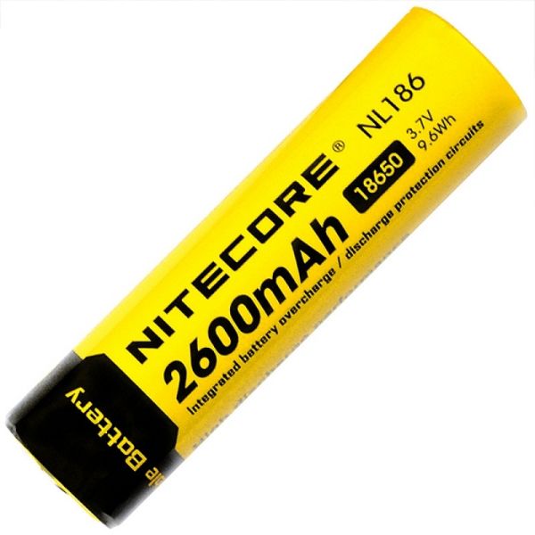 Аккумулятор Nitecore NL186 18650 2600 mAh с защитой (Protected)