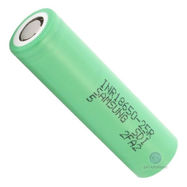 Аккумулятор Samsung INR18650-25R 2500 mAh, 20A, Li-ion 3.6V