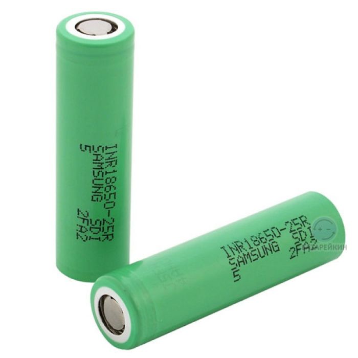 Аккумулятор Samsung INR18650-25R 2500 mAh, 20A, Li-ion 3.6V