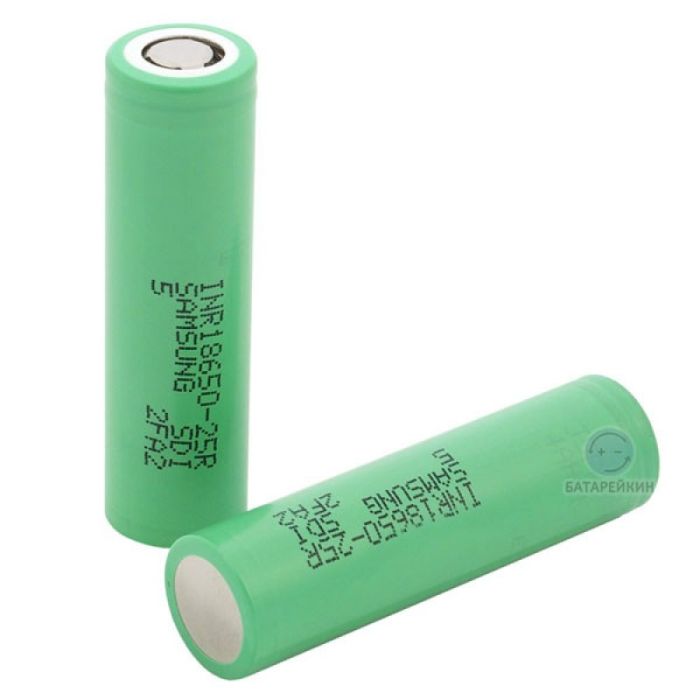 Аккумулятор Samsung INR18650-25R 2500 mAh, 20A, Li-ion 3.6V