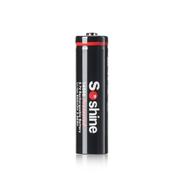 Аккумулятор Soshine 14500 800 mah Li-ion 3,7V с защитой (Protected)