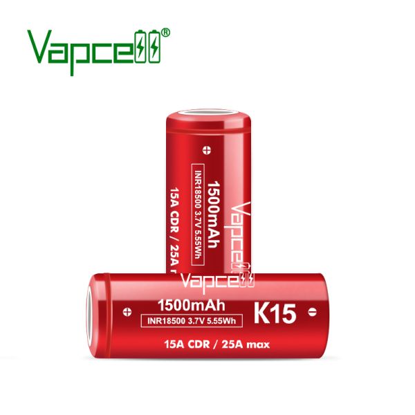 Аккумулятор Vapcell K15 INR18500 1500 mah, 15A/25A, Li-ion 3.7V