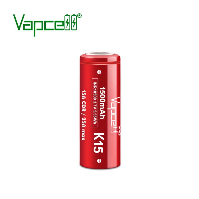 Аккумулятор Vapcell K15 INR18500 1500 mah, 15A/25A, Li-ion 3.7V