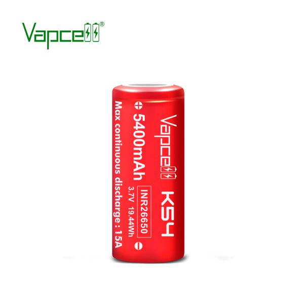 Аккумулятор Vapcell K54 INR26650 5400 mah 15A, Li-ion