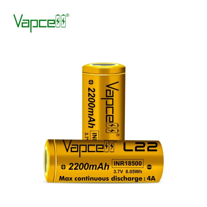 Аккумулятор Vapcell L22 INR18500 2200 mah 4A, Li-ion 3.7V