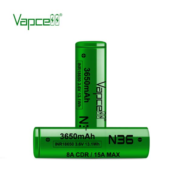 Аккумулятор Vapcell N36 INR18650 3650 mah, 8A/15A, Li-ion 3.6V