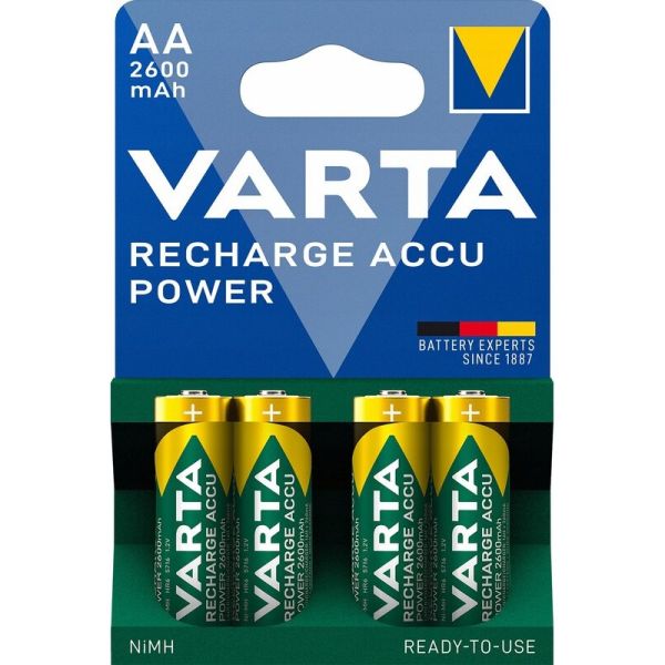 Аккумулятор VARTA Recharge Accu Power AA 2600 mAh RTU, 4 шт./уп.