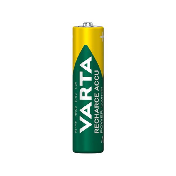 Аккумулятор VARTA RECHARGE ACCU POWER AAA 1000mAh RTU, Ni-MH 1.2V, 1 шт.