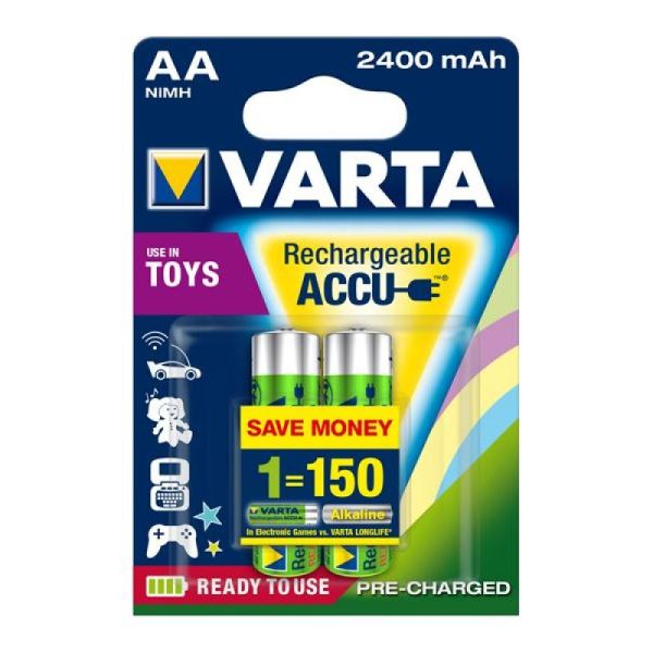 Аккумулятор VARTA TOYS ACCU AA 2400mAh, 2 шт./уп. (56786101402)