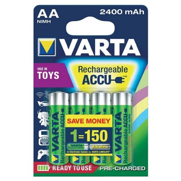 Аккумулятор VARTA TOYS ACCU AA 2400mAh, 4 шт./уп. (56786101404)