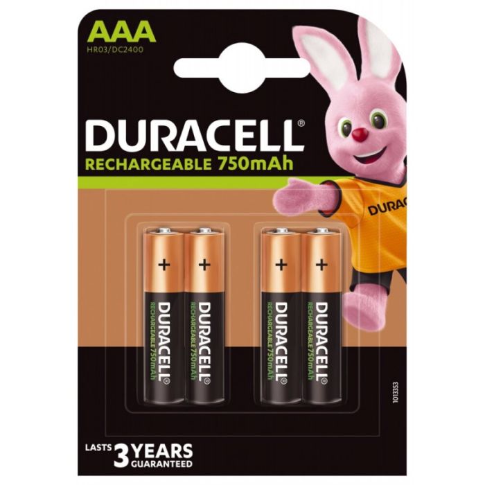 Аккумулятори Duracell Rechargeable ААА 750 mAh, 4 шт./уп.