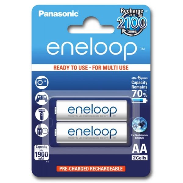 Аккумулятори Panasonic Eneloop AA 2000 mAh (min.1900mah), 2 шт./уп. (BK-3MCCE/2BE)