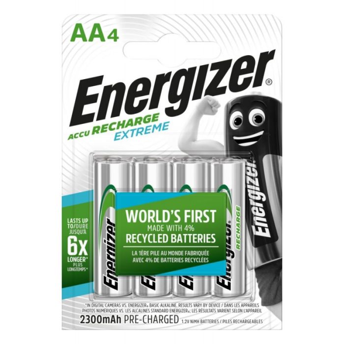 Аккумуляторы Energizer Recharge Extreme AA 2300 mAh, LSD Ni-MH, 4 шт./уп.