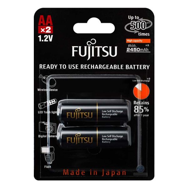 Аккумуляторы Fujitsu AA 2550 mAh, 2 шт./уп., (HR-3UTHCEU(2B))