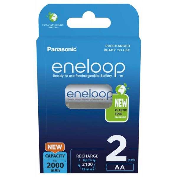 Аккумуляторы Panasonic Eneloop AA 2000 mAh, 2 шт./уп. (BK-3MCDE/2BE)