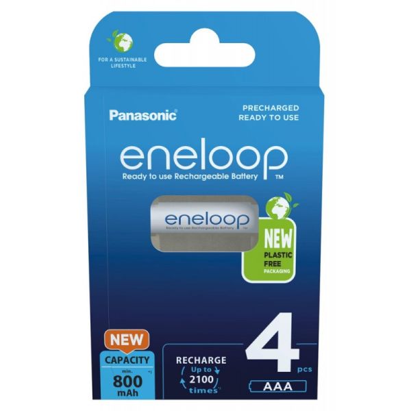 Аккумуляторы Panasonic Eneloop AAA 800 mAh, 4 шт./уп. (BK-4MCDE/4BE)