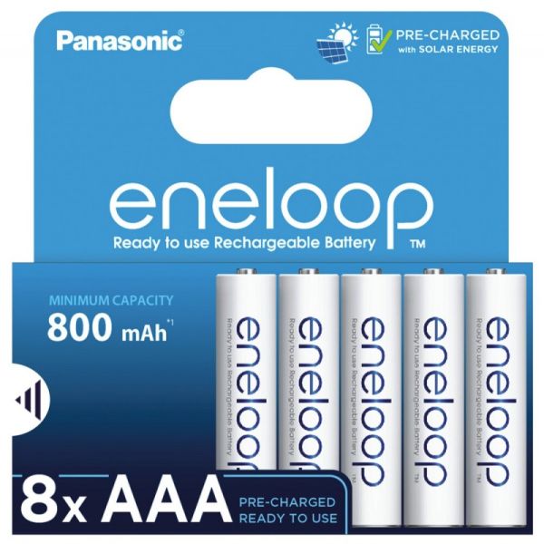 Аккумуляторы Panasonic Eneloop AAA 800 mAh, 8 шт./уп. (BK-4MCDE/8HH)