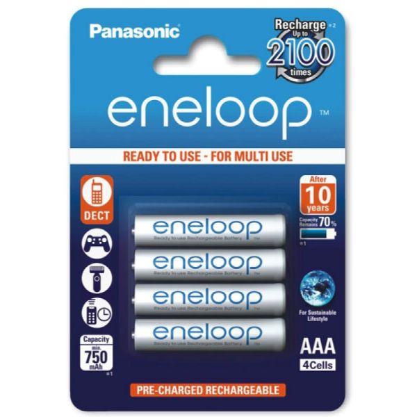 Аккумуляторы Panasonic Eneloop AAA 800 mAh (min.750mah), 4 шт./уп. (BK-4MCCE/4BE)