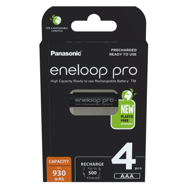Аккумуляторы Panasonic Eneloop Pro AAA 950 mAh (min.930mah), 4 шт./уп. (BK-4HCDE/4BE)