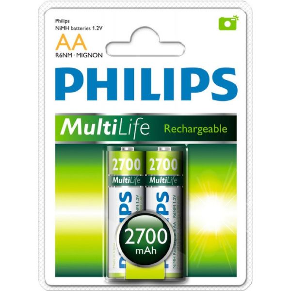 Аккумуляторы Philips MultiLife AA 2700 mAh 2 шт./уп.