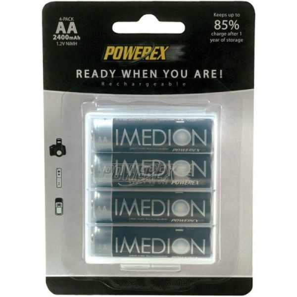 Аккумуляторы Powerex Imedion AA 2400 mAh, 4 шт./уп.