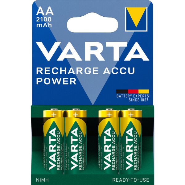 Аккумуляторы Varta Rechargeable Accu AA 2100 mAh, 4 шт./уп. (56706101404)