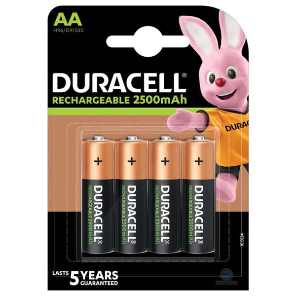 Акумулятори  Duracell Rechargeable AA 2500 mAh, 4 шт./уп.