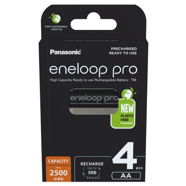 Акумулятори Panasonic Eneloop Pro AA 2600 mAh (min.2500mah), 4 шт./уп. (BK-3HCDE/4BE)