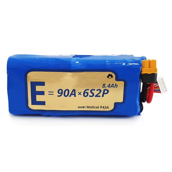 Батарея для дрона горизонтальна Li-ion 6s2p 8400 mah, (Molicel INR21700-P42A)