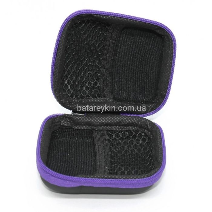 Чехол (кейс, органайзер) Vapcell EVA Zipper Case Purple для аккумуляторов 2шт.21700 / 4шт. 18650