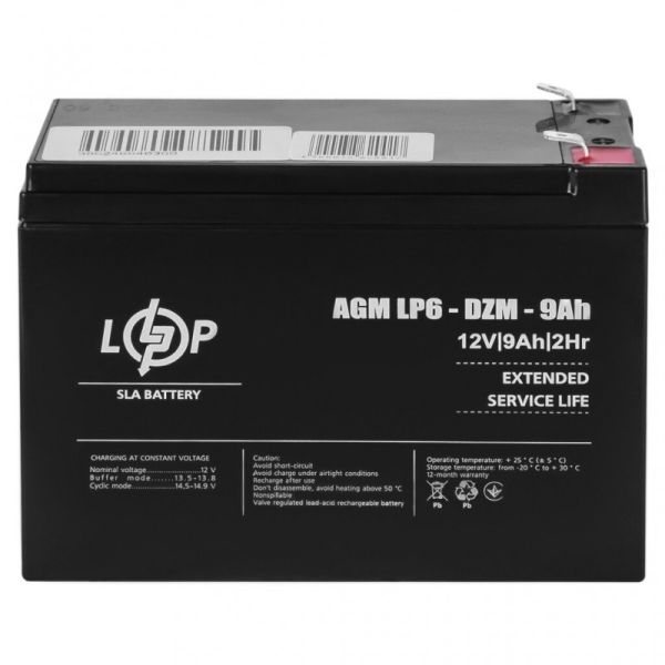 Тяговый свинцово-кислотный аккумулятор LogicPower LP 6-DZM-9 Ah