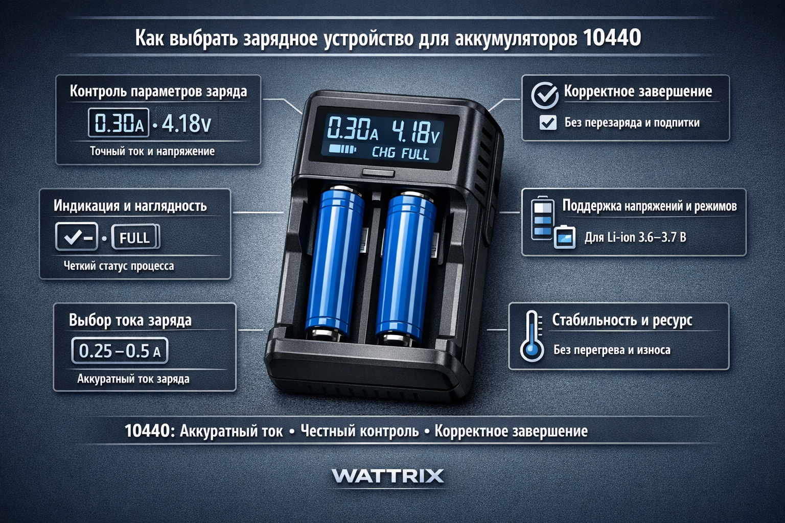 Акция на зарядное устройство для аккумуляторов 10440 выгодные цены и отзывы в интернет магазине WATTRIX